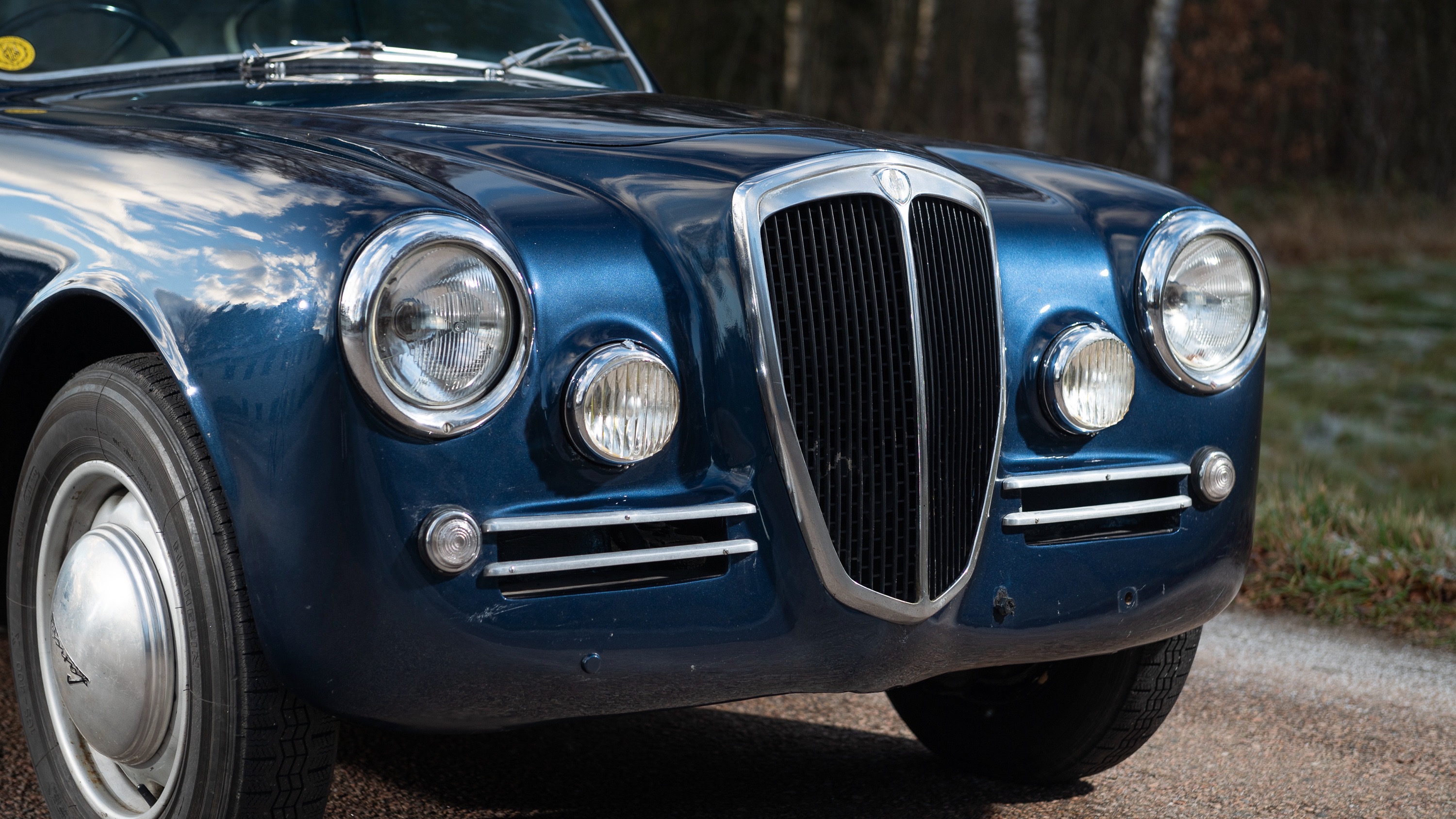 Lancia Aurelia snett front detalj