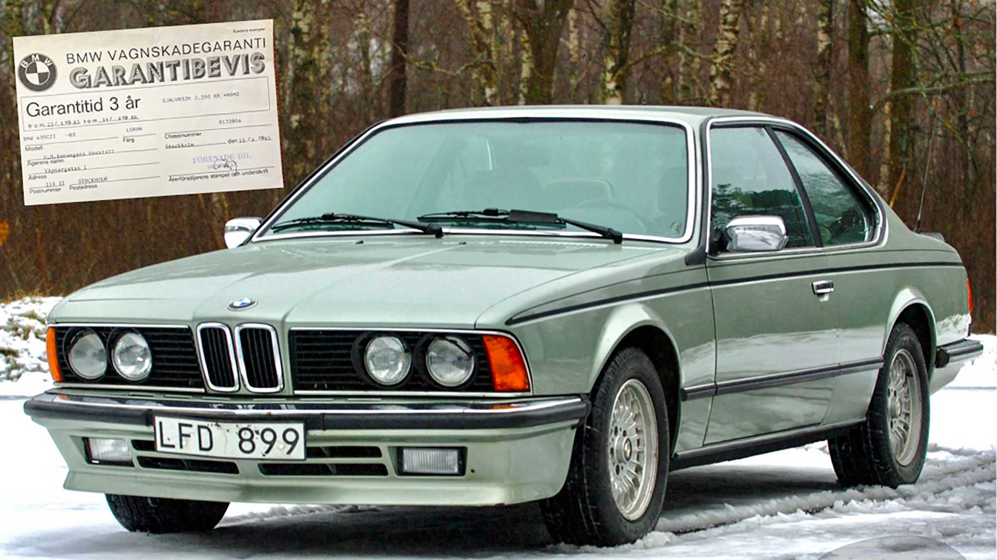 BMW 635 snett fram 
